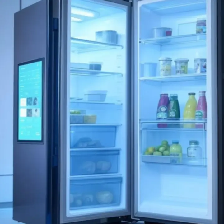 Wnętrze smart lodówki